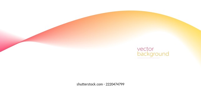 Smooth flow of wavy shape with gradient vector abstract background, red and yellow design curve line energy motion, 