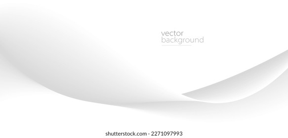 Flujo liso de forma ondulada con fondo abstracto del vector gradiente, diseño gris claro curva de movimiento de energía de línea, imagen o tecnología relajante.