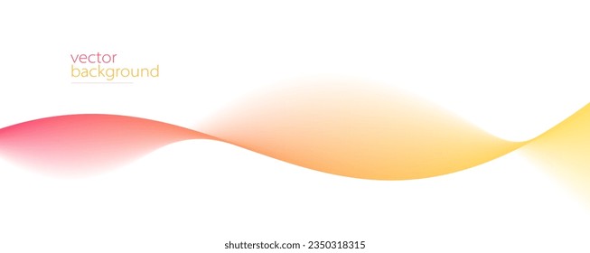 Smooth flow of wavy shape with gradient vector abstract background, red and yellow design curve line energy motion, 