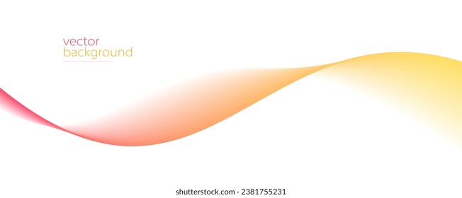 Smooth flow of wavy shape with gradient vector abstract background, red and yellow design curve line energy motion, 