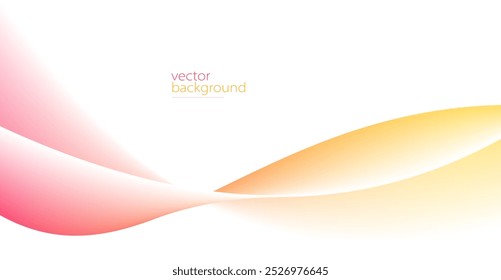 Smooth flow of wavy shape with gradient vector abstract background, red and yellow design curve line energy motion, 