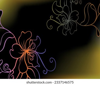 Smooth and flowery colorful bright background. vector illustration