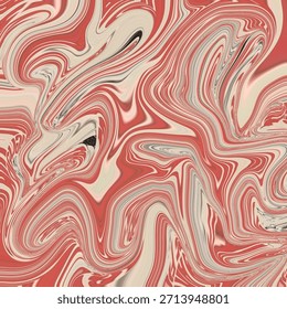 Obra de arte abstracta fluida con tonos rojos cremosos, textura orgánica, movimiento suave y patrón artístico ideal para fondos modernos.