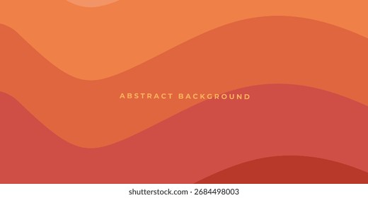 Fondo abstracto suave y fluido con capas onduladas orgánicas en una paleta de colores cálidos de naranja y terracota.