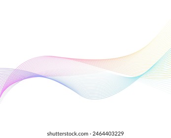 A smooth flowing abstract wave line. A vector outline.