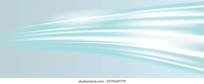 A smooth, flowing background with light blue and white hues. The background features a silky texture with blue and white gradients. Gradient wave background vector. Blue background.