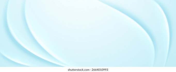 Smooth, flowing blue curves create a calming atmosphere, forming an abstract background.
