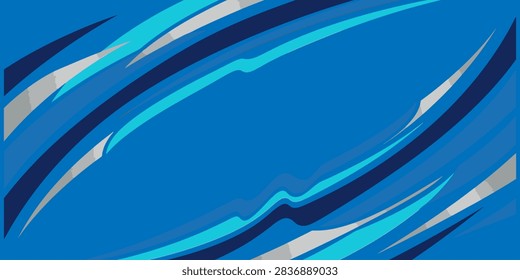 Smooth flowing blue and white abstract wave pattern