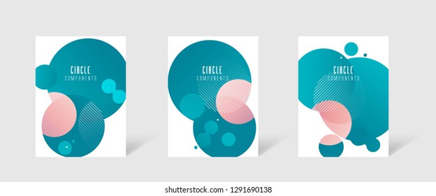 Smooth Flowing Circles Layout/Cover Template. Minimalist Creative Design Concept Vector Illustration.