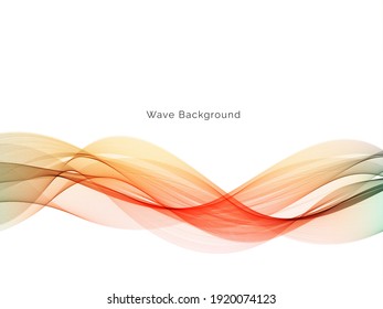 Smooth flowing colorful wave background design vetor