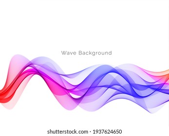 Smooth flowing colorful wave background design vetor