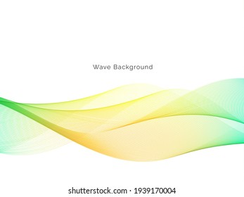 Smooth flowing colorful wave background design vetor