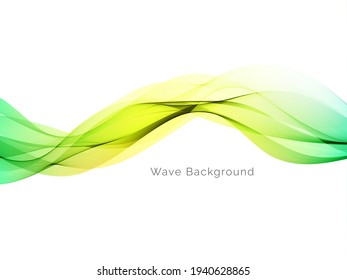Smooth flowing colorful wave background design vetor