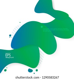 Smooth Flowing Dynamic Shapes Layout/Cover. Minimalist Creative Design Concept Vector Illustration.
