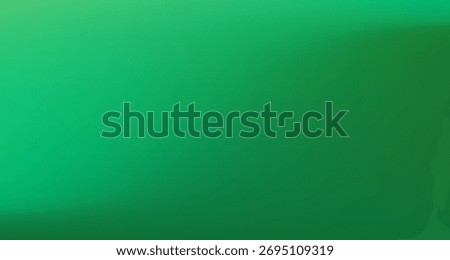 Smooth flowing emerald green color liquid. Green abstract gradient background design. Vector Illustration.