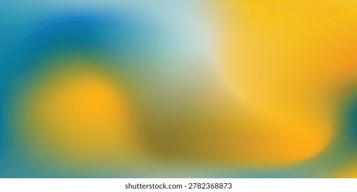 A smooth, flowing gradient of bright blue and warm yellow creates an abstract, energetic background. The colors blend seamlessly, offering a dynamic and modern feel.
