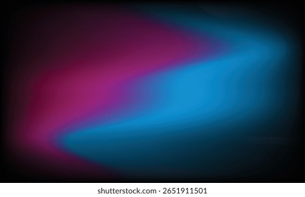 A smooth, flowing gradient of deep magenta and vibrant teal blends across a dark, vignetted background, creating a modern and abstract visual with a sense of depth and movement.