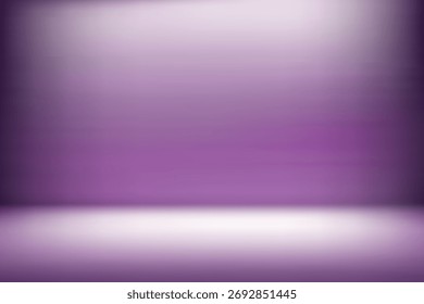 Una suave y fluida malla degradada en tonos de púrpura crea un fondo de estudio abstracto suave y acogedor.