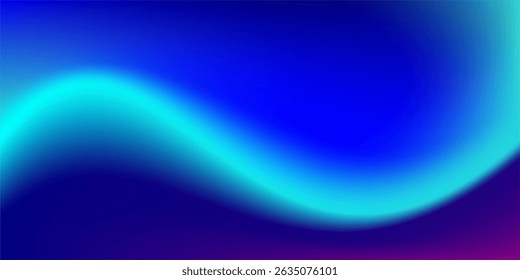 Smooth flowing gradient with vibrant blue and purple shades, creating a serene and dynamic visual effect. abstract blue wave background vector eps