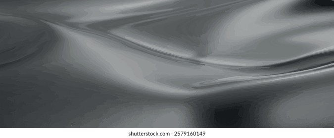 A smooth, flowing gray background, with a silky texture. The background is elegant and monochromatic, featuring a gray color scheme. Smooth elegant silk fabric texture background vector