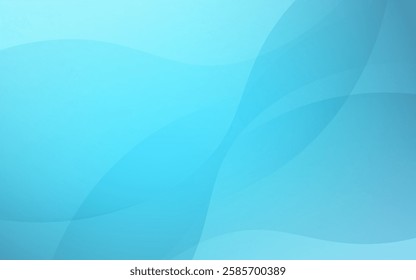 Smooth flowing light blue abstract wave design creates a serene and modern background.