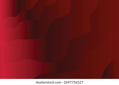 Ilustração de fundo de onda de seda vermelha fluida suave