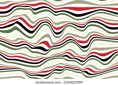 Smooth flowing striped wave background. Minimalist colorful wavy liquid lines surface. Digital geometric pattern design