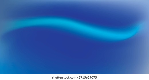 Una onda suave y fluida de luz azul brillante se curva a través de un fondo degradado azul profundo, creando una sensación de movimiento y profundidad.
