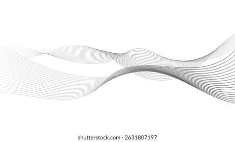 Smooth Flowing Wave Line Background with Elegant Curves and Gradient Fade

