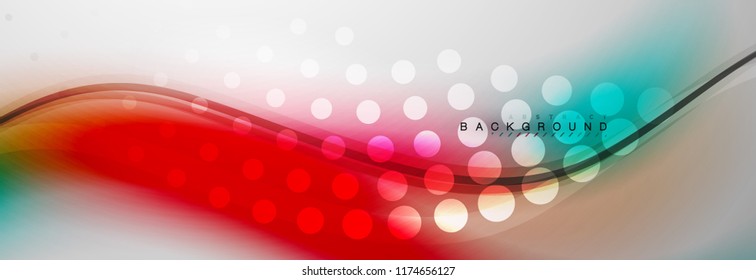 Hellblühender Wellenbewegungskonzept, Hintergrund, Vektorgrafik