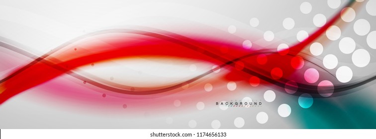 Plano de fundo do conceito de movimento de onda de fluxo suave, ilustração de vetor