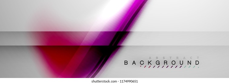 Smooth flowing wave motion concept background, vector illustration