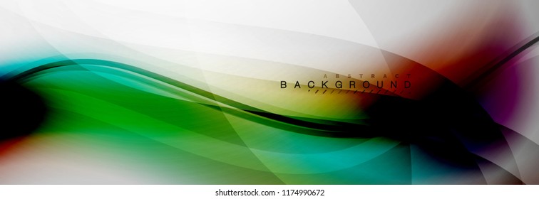 Fondo del concepto de movimiento de onda suave, ilustración vectorial