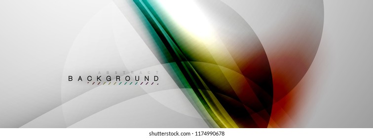 Smooth flowing wave motion concept background, vector illustration