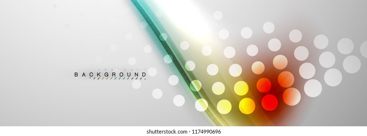 Smooth flowing wave motion concept background, vector illustration