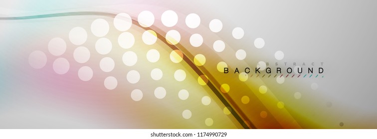 Smooth flowing wave motion concept background, vector illustration