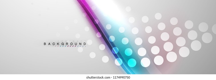 Smooth flowing wave motion concept background, vector illustration