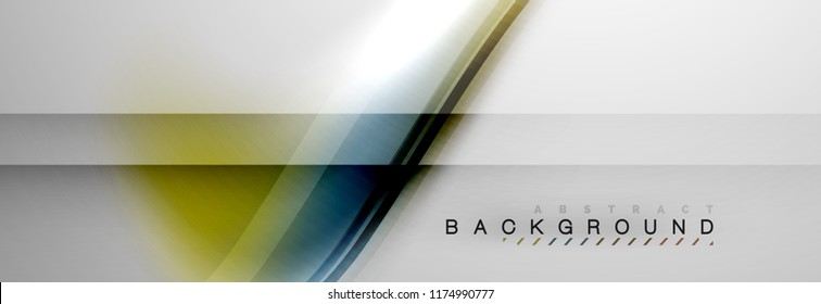 Smooth flowing wave motion concept background, vector illustration