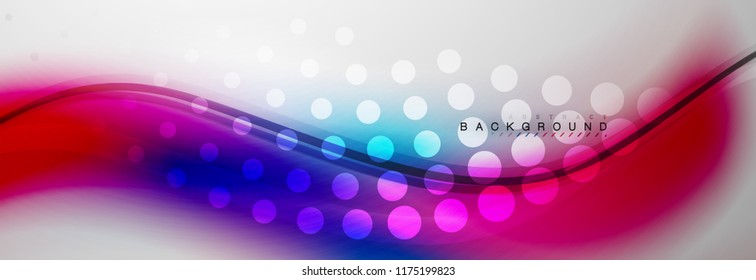 Smooth flowing wave motion concept background, vector illustration