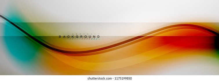 Hellblühender Wellenbewegungskonzept, Hintergrund, Vektorgrafik