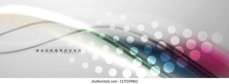 Smooth flowing wave motion concept background, vector illustration