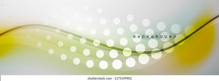Smooth flowing wave motion concept background, vector illustration