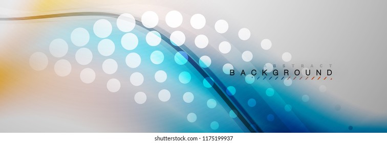 Smooth flowing wave motion concept background, vector illustration