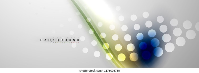 Smooth flowing wave motion concept background, vector illustration