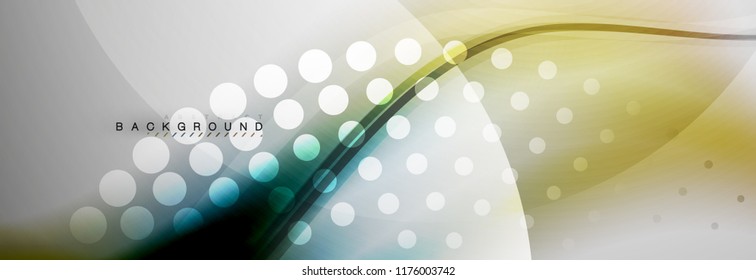 Plano de fundo do conceito de movimento de onda de fluxo suave, ilustração de vetor