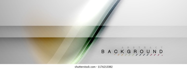 Smooth flowing wave motion concept background, vector illustration