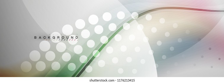 Smooth flowing wave motion concept background, vector illustration