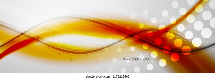 Smooth flowing wave motion concept background, vector illustration