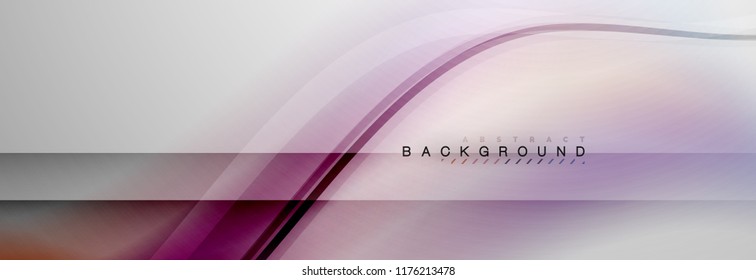 Hellblühender Wellenbewegungskonzept, Hintergrund, Vektorgrafik