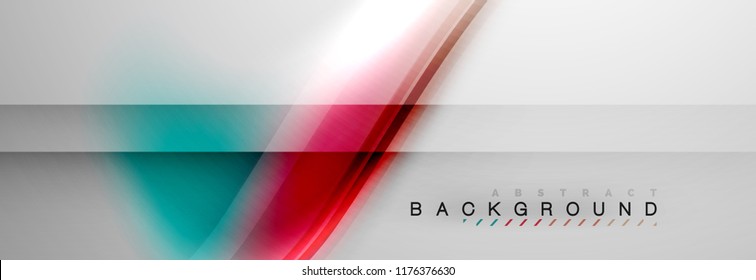 Smooth flowing wave motion concept background, vector illustration
